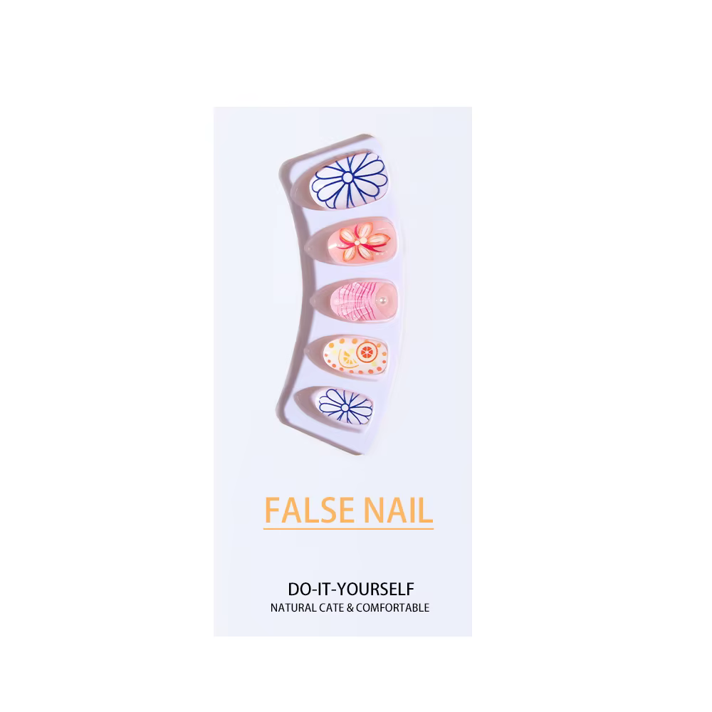 24 faux ongles en gel 3D Ellipse