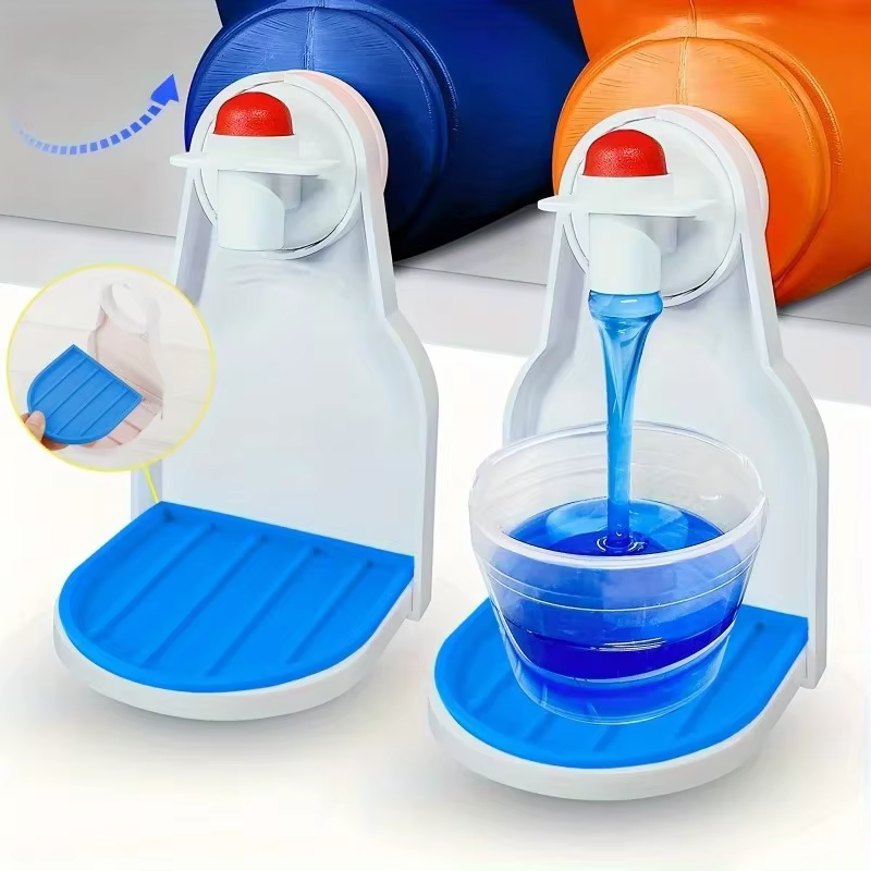 Support pour lessive liquide avec plateau de récupération des gouttes et distributeur de savon, accessoires de salle de bain