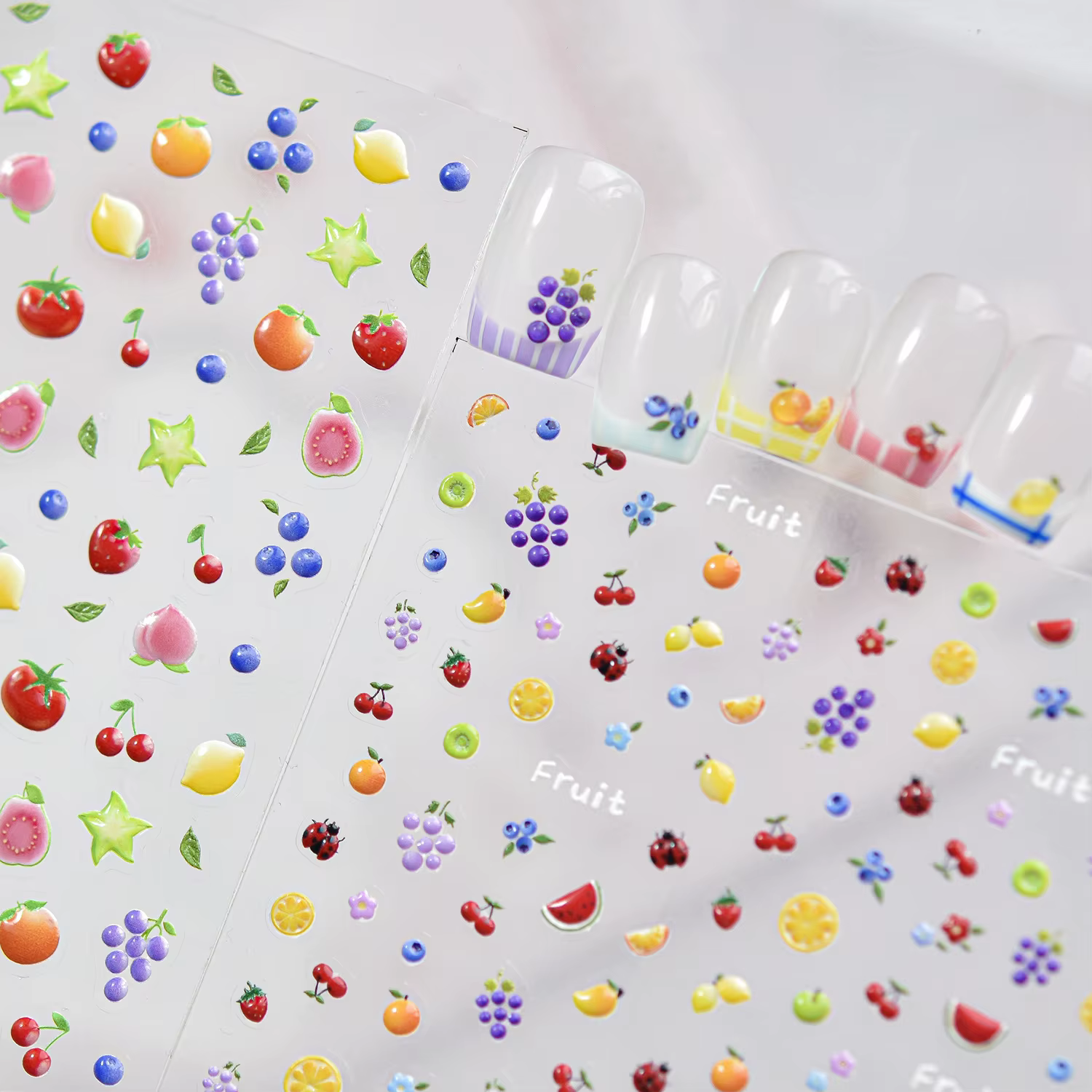 Autocollants pour ongles aux couleurs de la dopamine