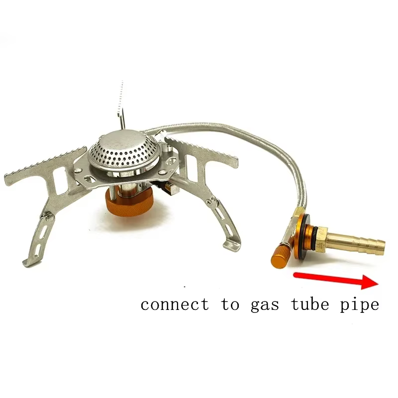 Valve d'adaptation de gaz GPL – Raccord en laiton anti-fuite pour le camping/randonnée, accessoires de randonnée portables (voir universel)
