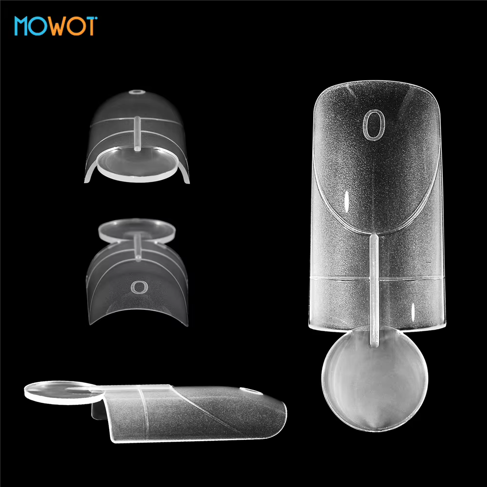 MOWOT Moules à ongles double face effet mat 140 pièces pour extension rapide