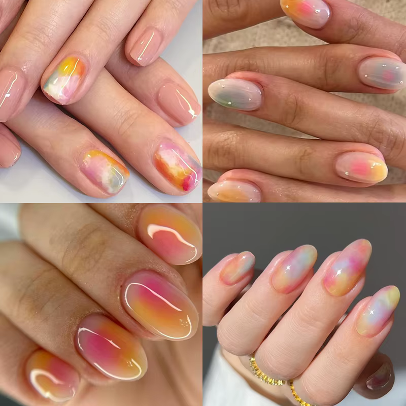 UR SUGAR 15ml Gel à ongles aquarelle transparent effet marbré dégradé blush