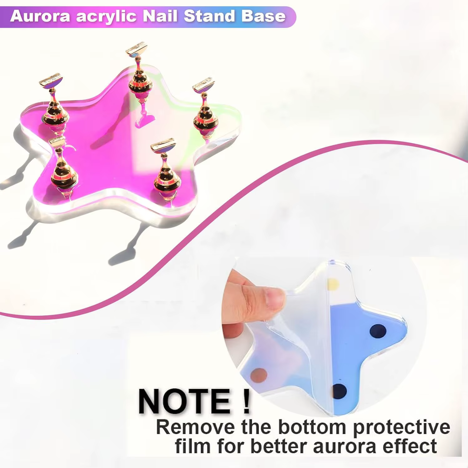 Support pour ongles à pression Aurora