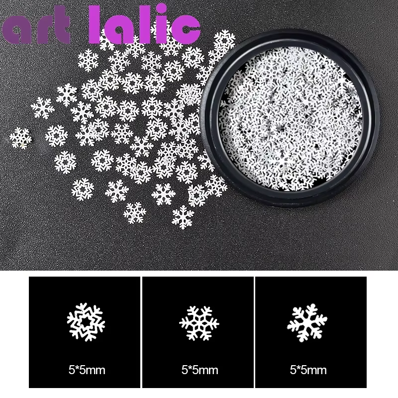Paillettes 3D flocon de neige pour Nail Art