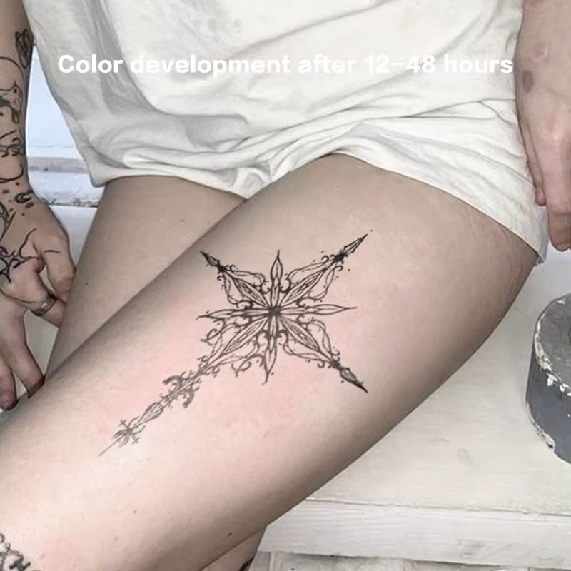 Autocollants de tatouage de jus de plantes bohémien
