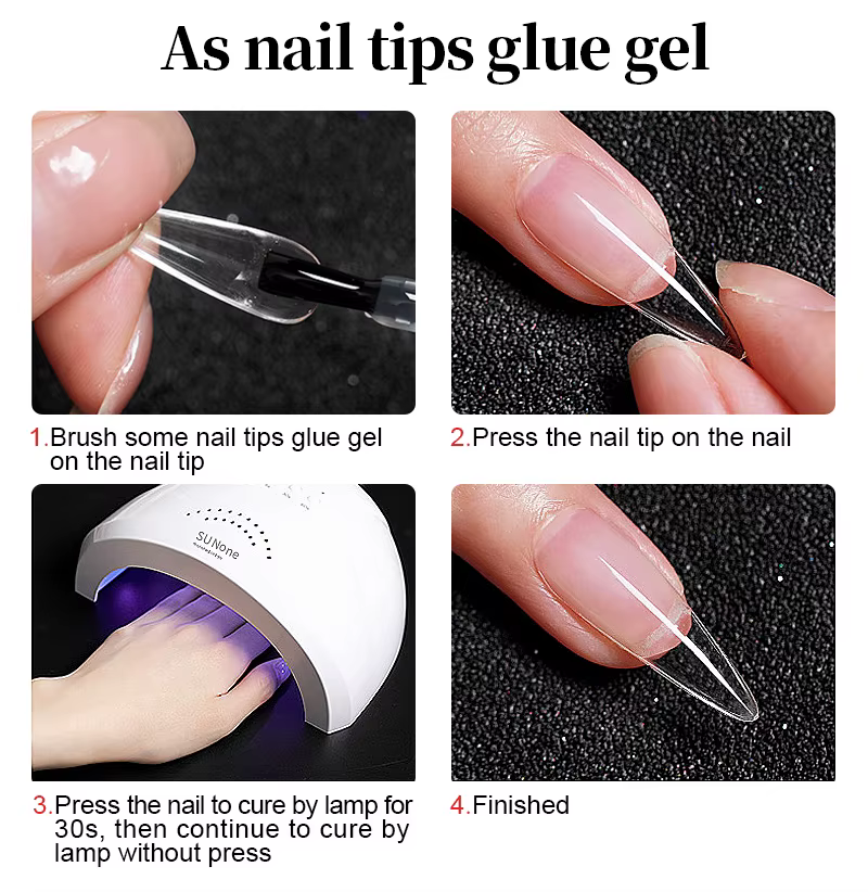 Gel de colle pour ongles 3 en 1