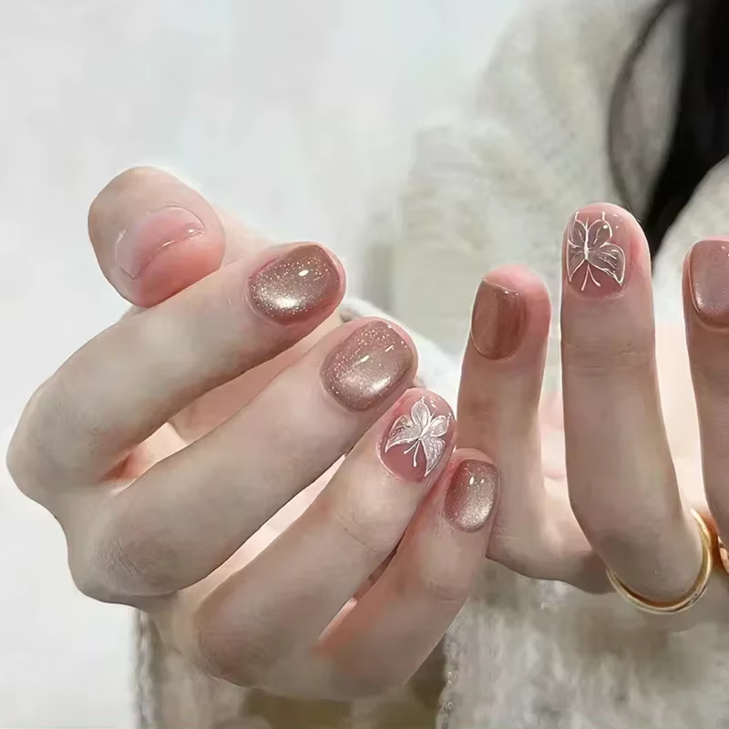 24 pièces ballerine longs carrés ongles conseils faux