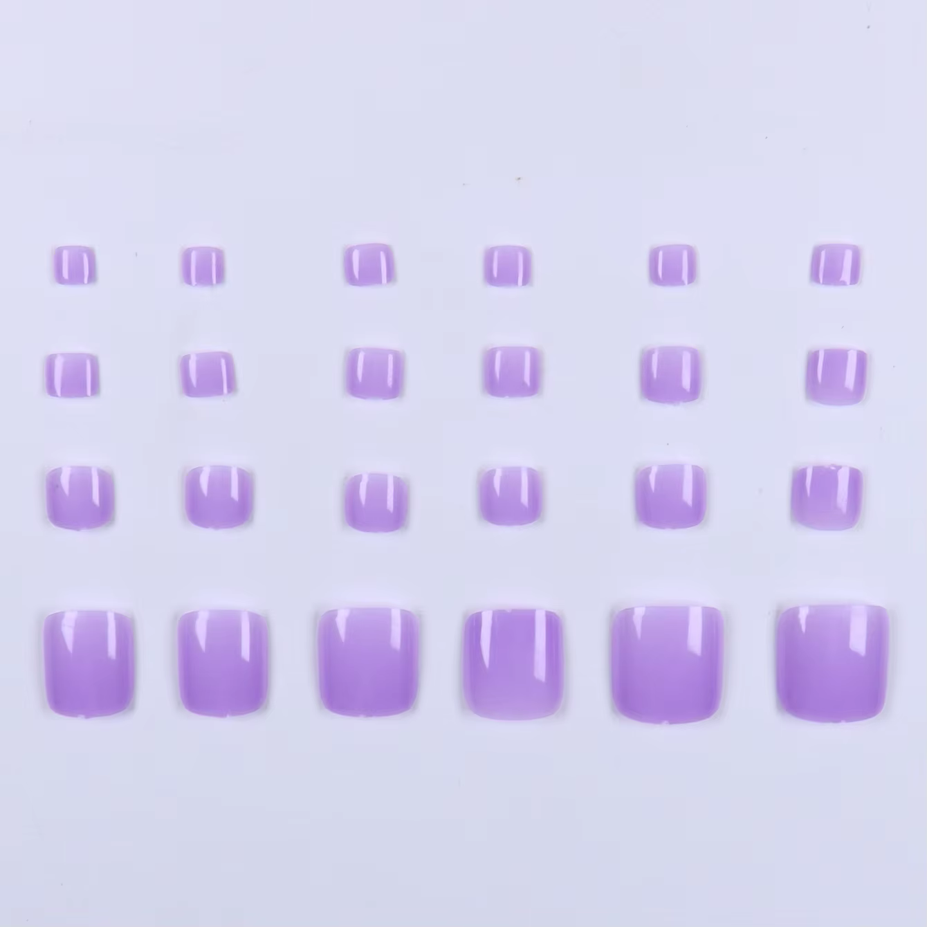 48 pièces violet presse Style court carré
