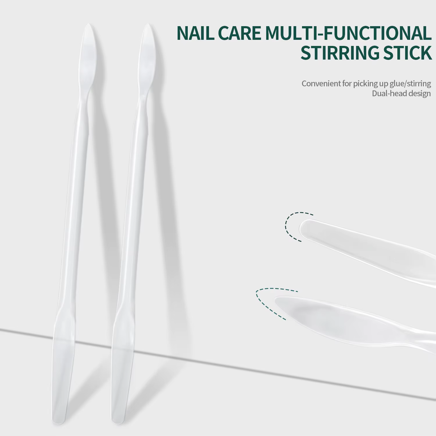 Bâtonnet mélangeur à double tête Nailpop pour gel à ongles liquide
