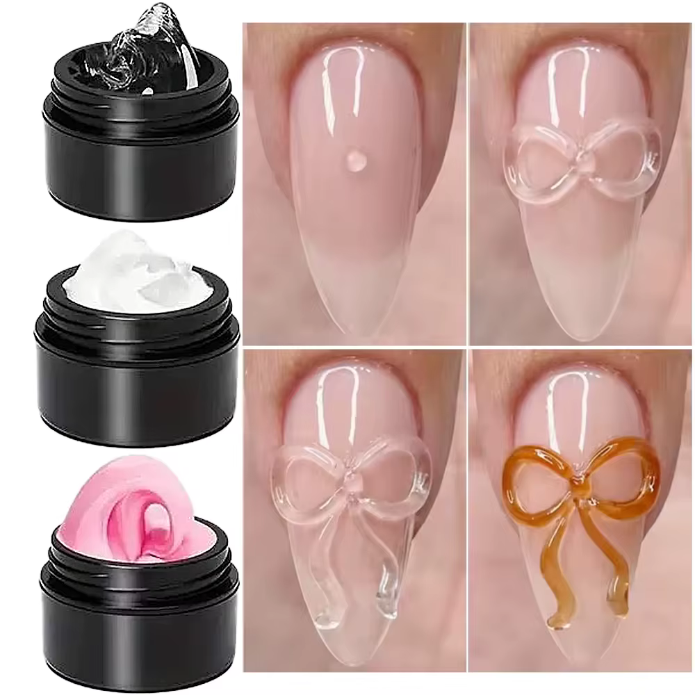Gel de modelage 3D transparent pour nail art