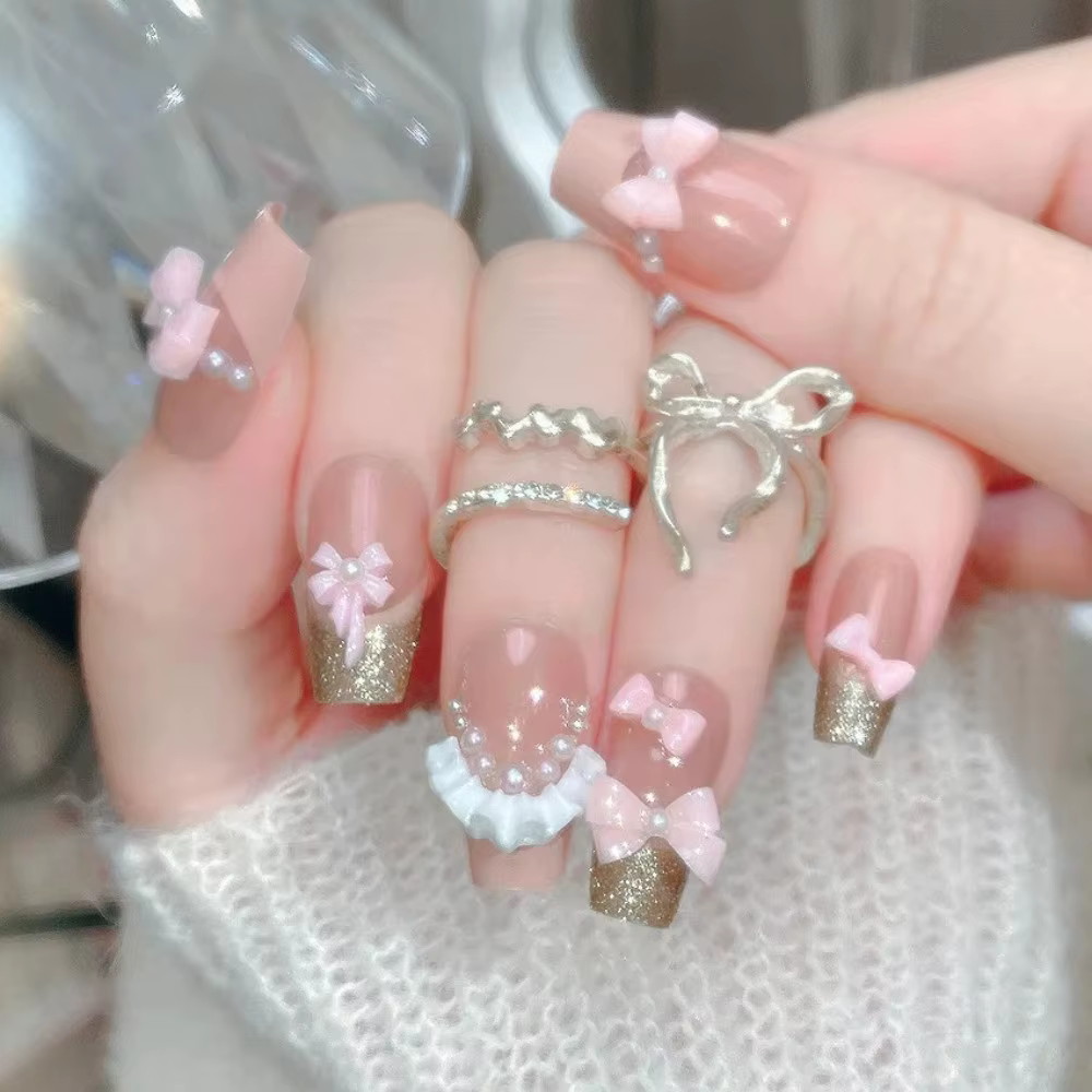 24 faux ongles à presser imprimé léopard