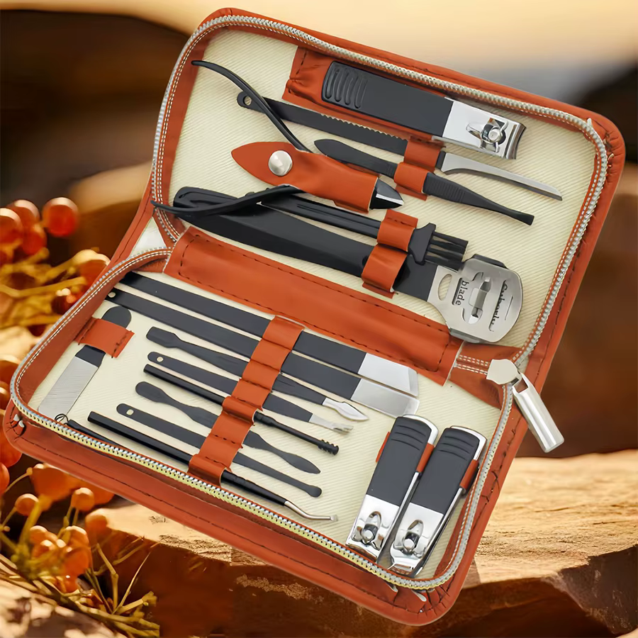 Kit de soins des ongles en acier inoxydable