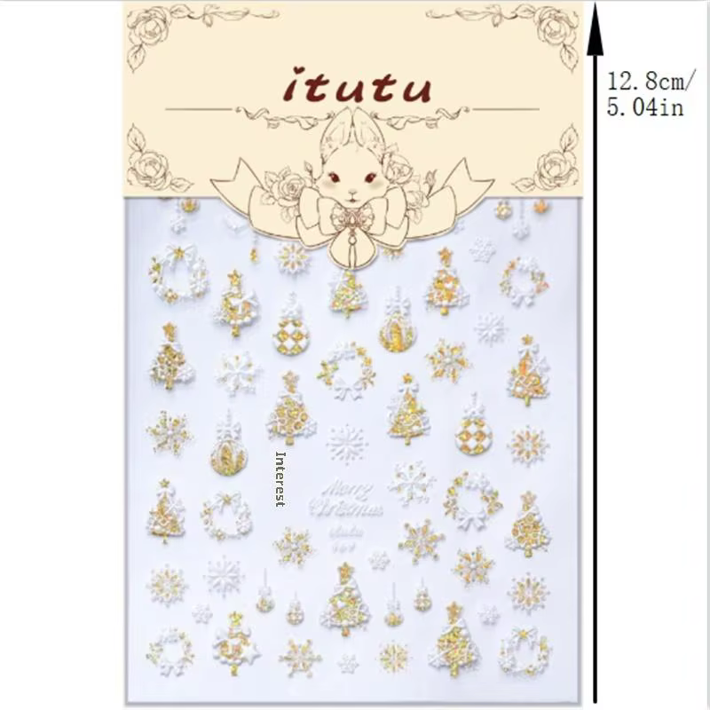 Ruban de noël doux, flocon de neige vif