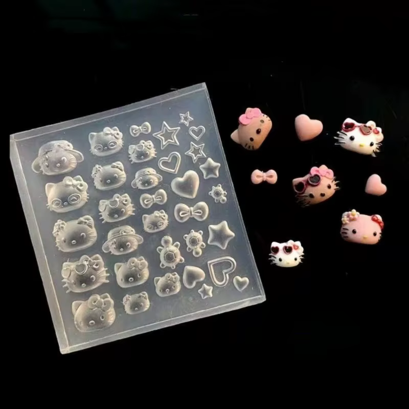 1 pièce Moule en silicone 3D en acrylique pour nail art
