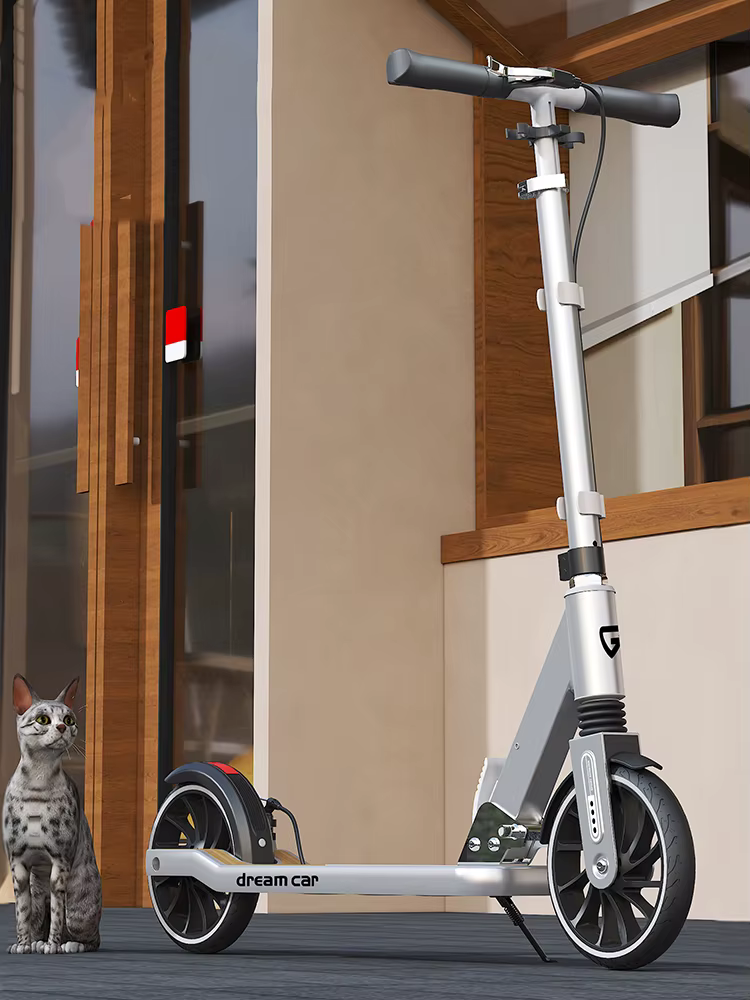 Trottinette à deux roues pour adultes de 5 à 15 ans, scooter à une jambe à hauteur réglable pour adolescents et enfants