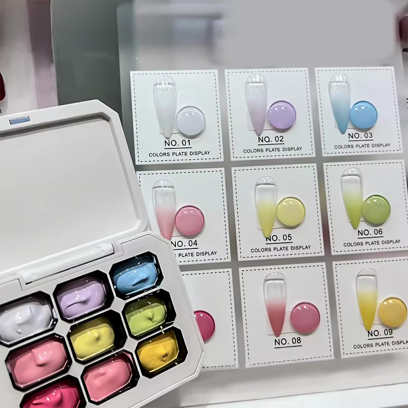 Colle pat 9 couleurs, couleurs vives pour ongles