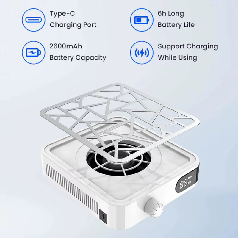 Aspirateur à poussière pour ongles professionnel rechargeable, puissant, avec aspiration réglable et faible bruit