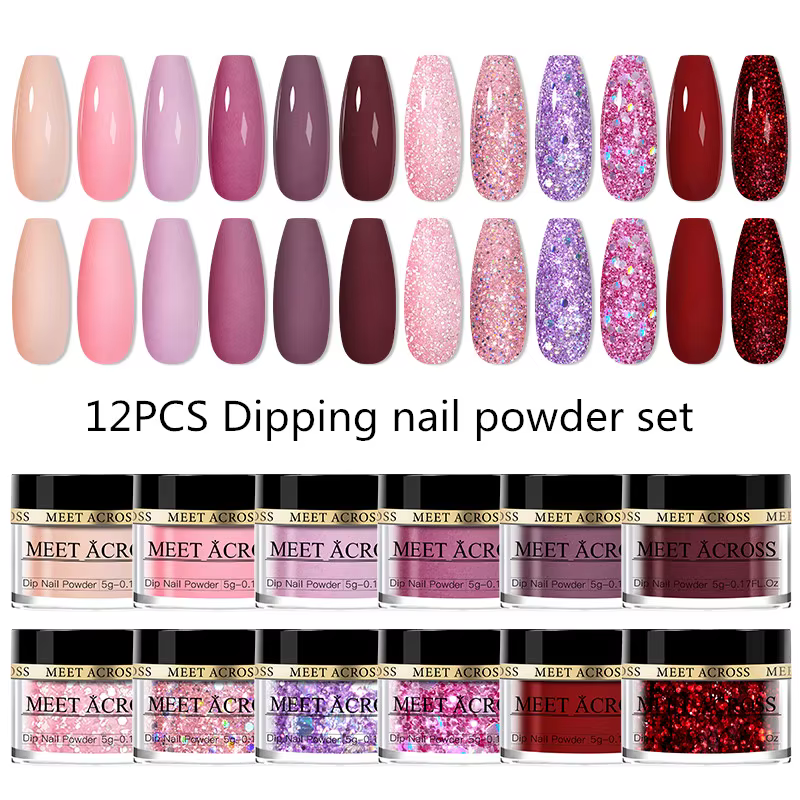 Kit de poudre à tremper pour ongles MEET ACROSS