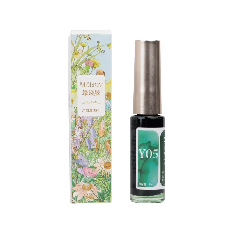 Vernis à ongles fleuri marbre encre