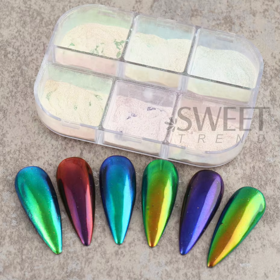 Poudre pour ongles miroir aurore