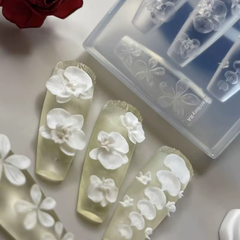 【LM】Moule à ongles en silicone transparent 3D