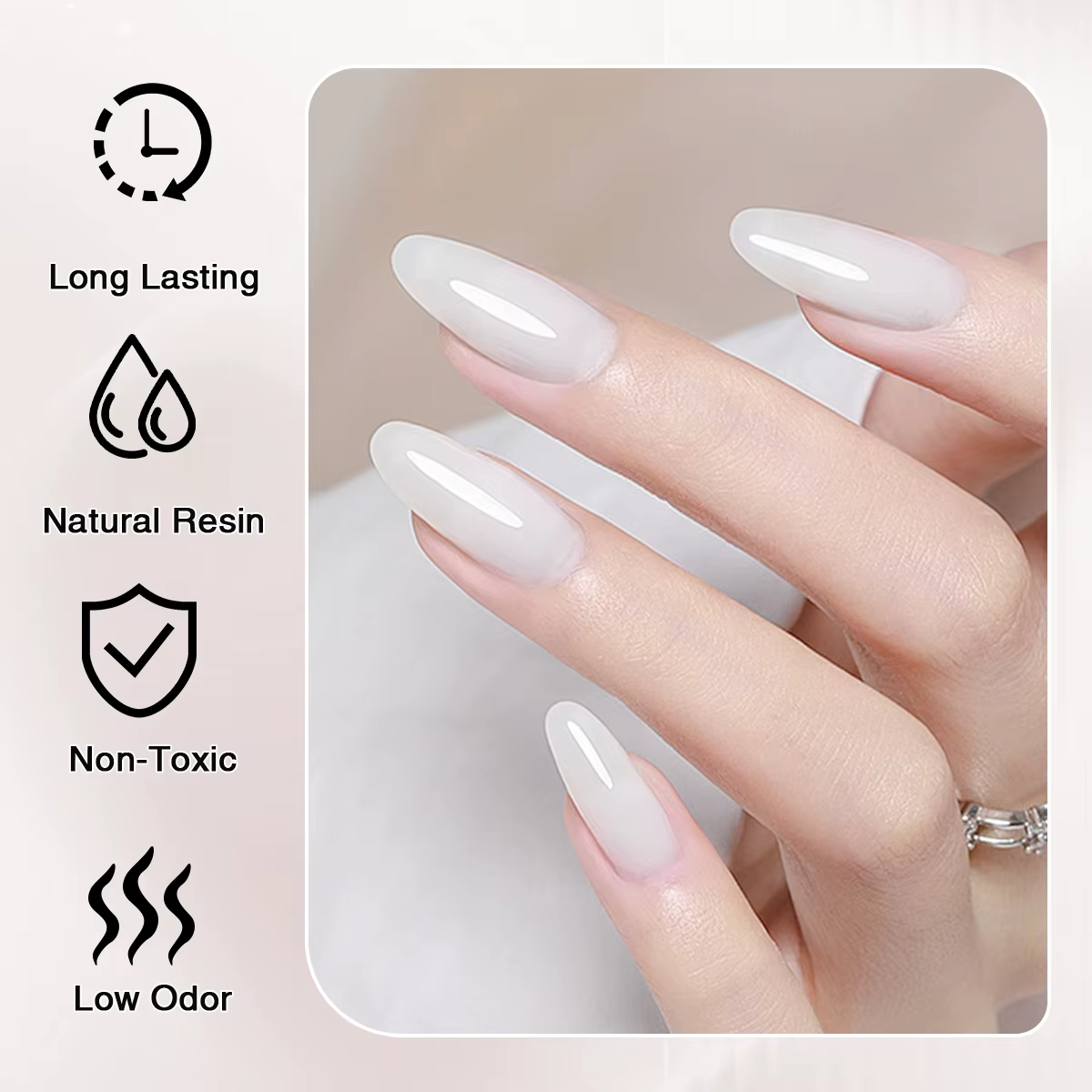 Vernis à ongles gel blanc laiteux Hassleless Pudding