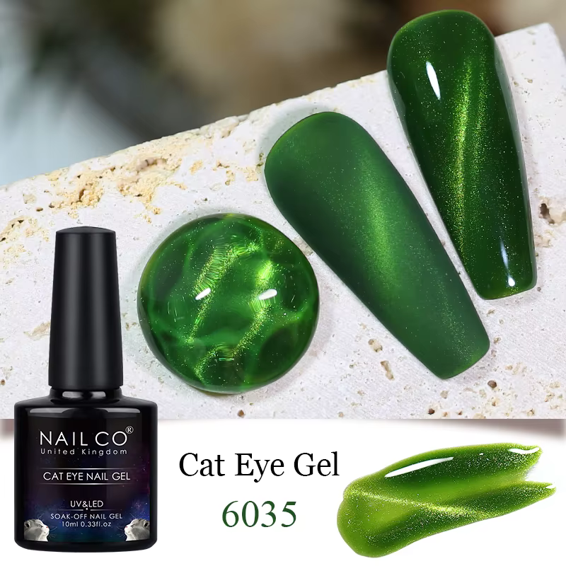 NAILCO Vernis Gel Transparent Effet Œil de Chat Magnétique Semi-Permanent UV pour Ongles