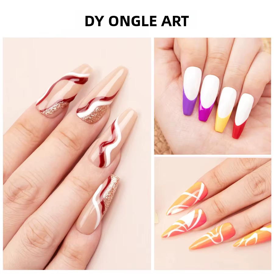 VENALISA Liner Gel 8ml 21 couleurs-Gel de peinture pour Nail Art avec pinceau fin pour pointes françaises