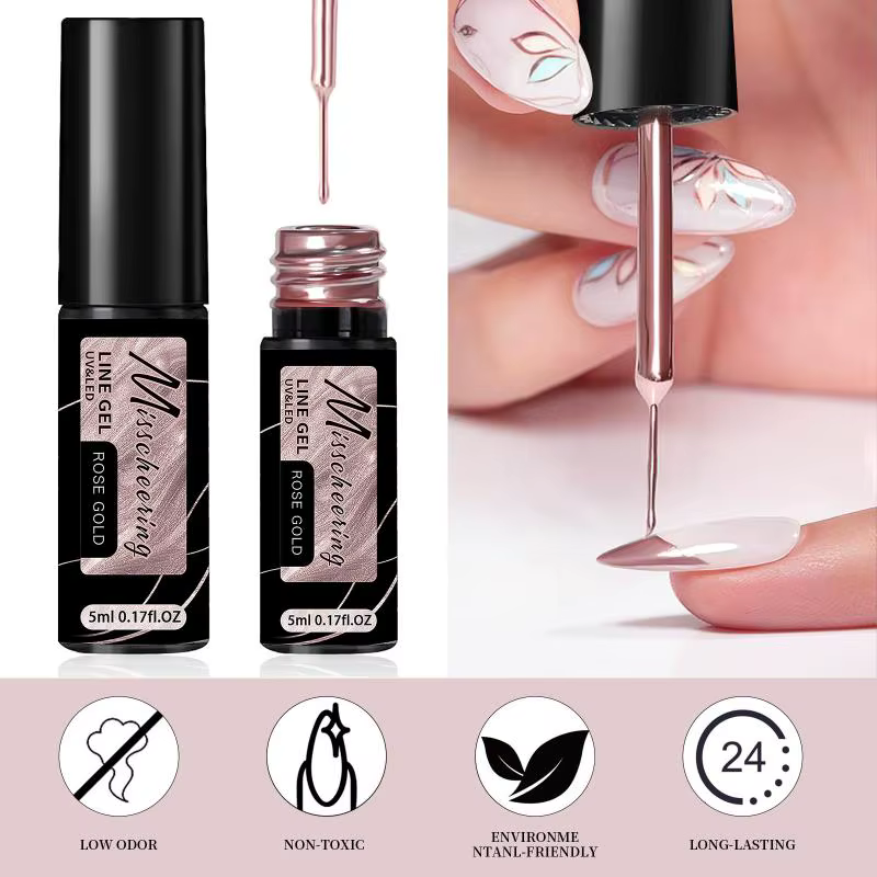 Vernis à ongles gel métallique or et argent