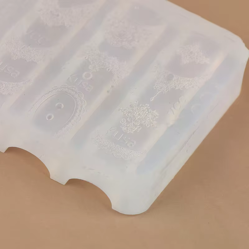 Moule à ongles en dentelle transparente pour femmes