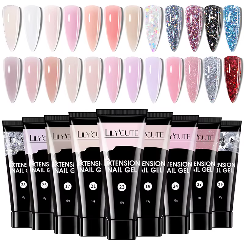 LILYCUTE Extension vernis à ongles Gel paillettes