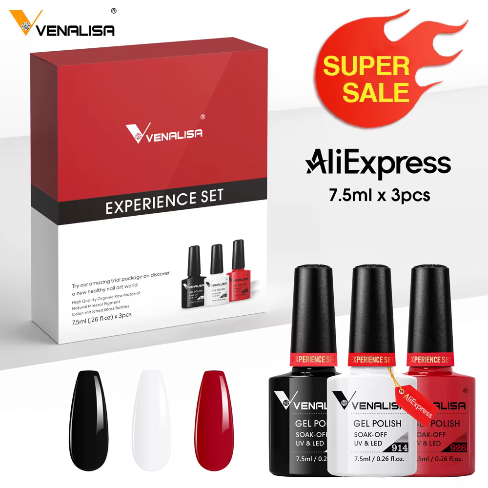 3 pièces/kit Venalisa vernis à ongles brillant Semi Permanent grande couverture Gel