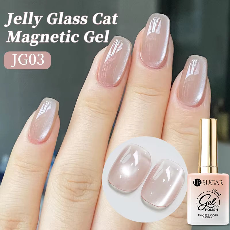 UR SUGAR 15ml Gel Magnétique Semi-Permanent Effet Verre Gelée Chat pour Manucure Nail Art