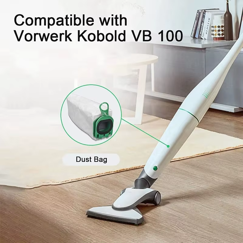 Sacs de remplacement pour aspirateur Kobold VB100, 10 pièces, sac de nettoyage pour Vorwerk, sacs à poussière