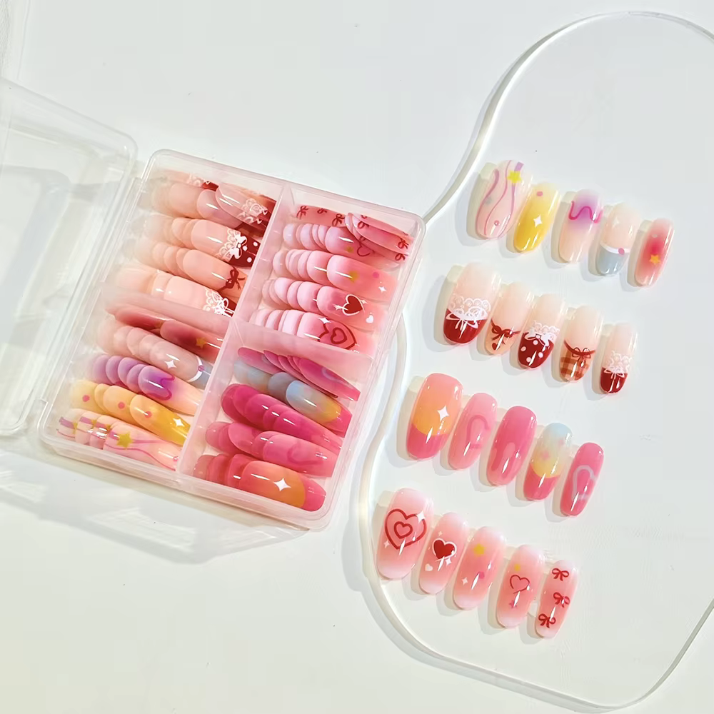 120 faux ongles à presser