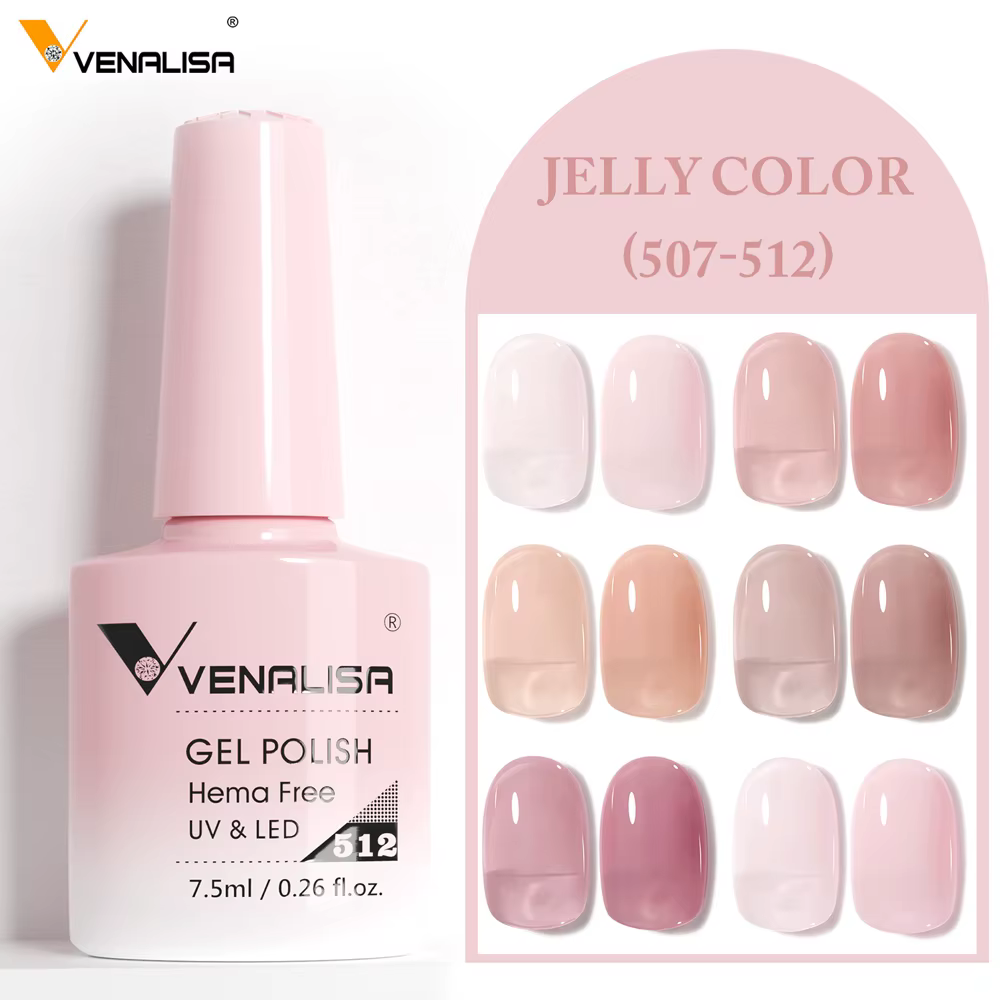 VENALISA 7.5ml vernis à ongles Gel étincelle paillettes diamant brillant couleurs d'été Semi Permanent tremper UV LED
