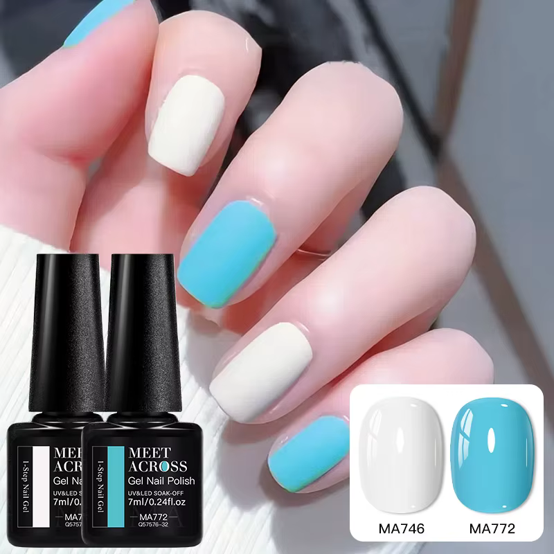 Vernis à ongles Gel noir blanc