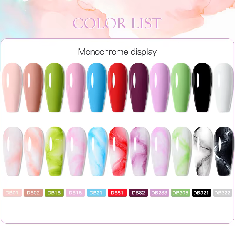 Vernis fonctionnel à effet d'épandage de fleurs de Gel fleuri pour ongles