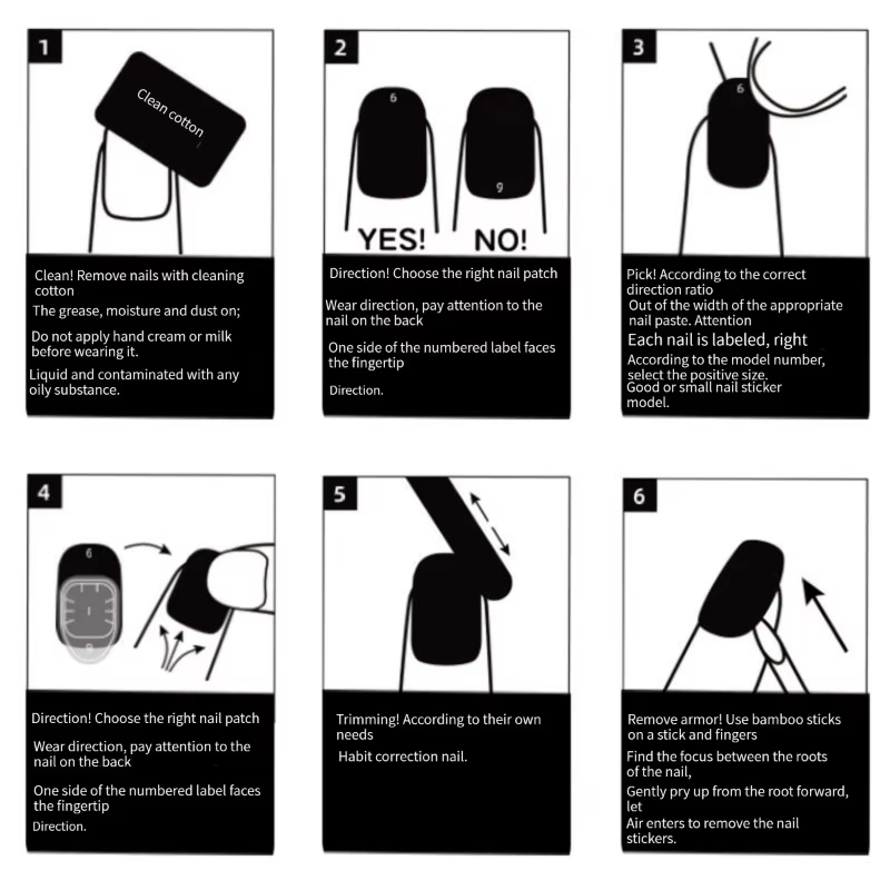 Faux ongles bleus faits à la main, longueur moyenne, à pression, avec couverture complète conçue, manucure en amande, magasin d'ongles orange portables