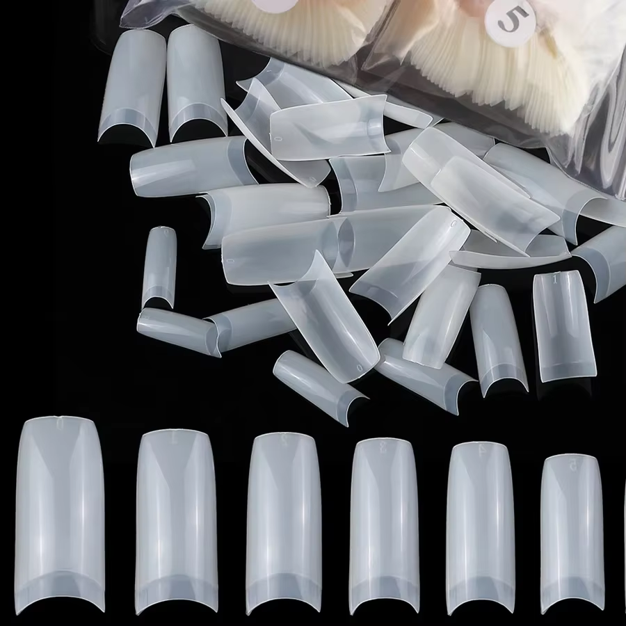 500 pièces naturel Style français faux ongles conseils pour acrylique et Gel Nail Art manucure décoration