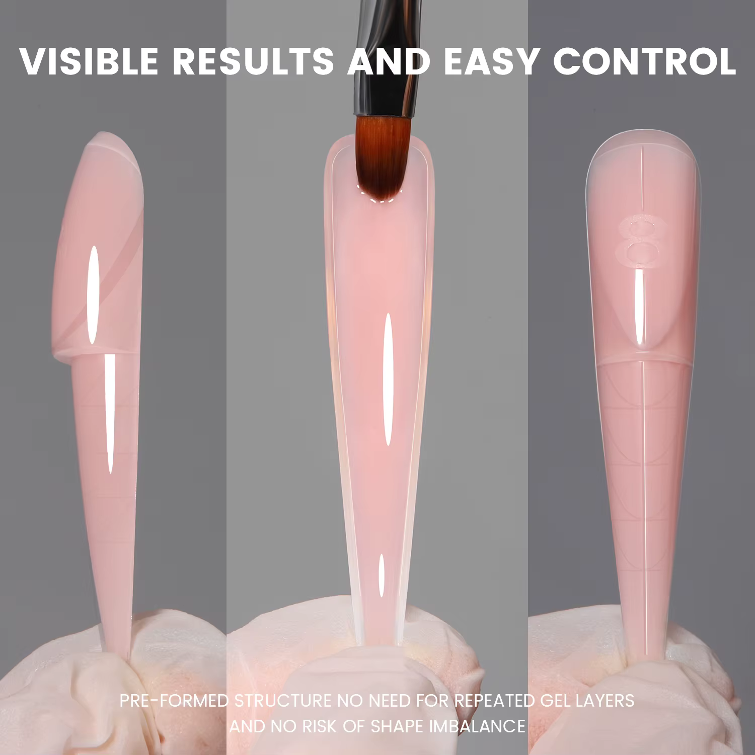 YOKEFELLOW ImMaster French Dual Nail Form 15Size Magic Caps Stiletto Zone