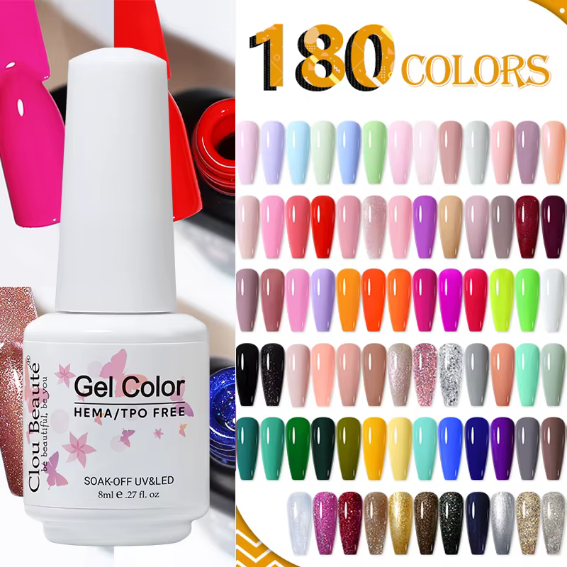 Clou Beaute 8ml Gel Vernis à Ongles Sans HEMA/TPO pour Nail Art