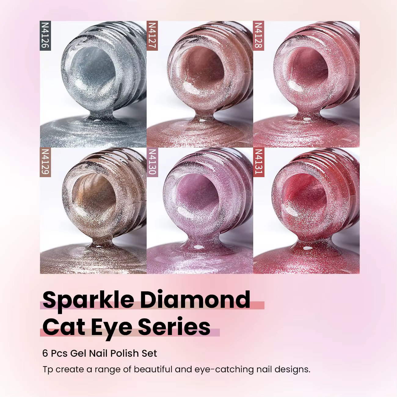 6 pièces 7.5ml nouveau populaire réfléchissant oeil de chat magnétique ongles Gel Semi Permanent Nail Art trempage LED