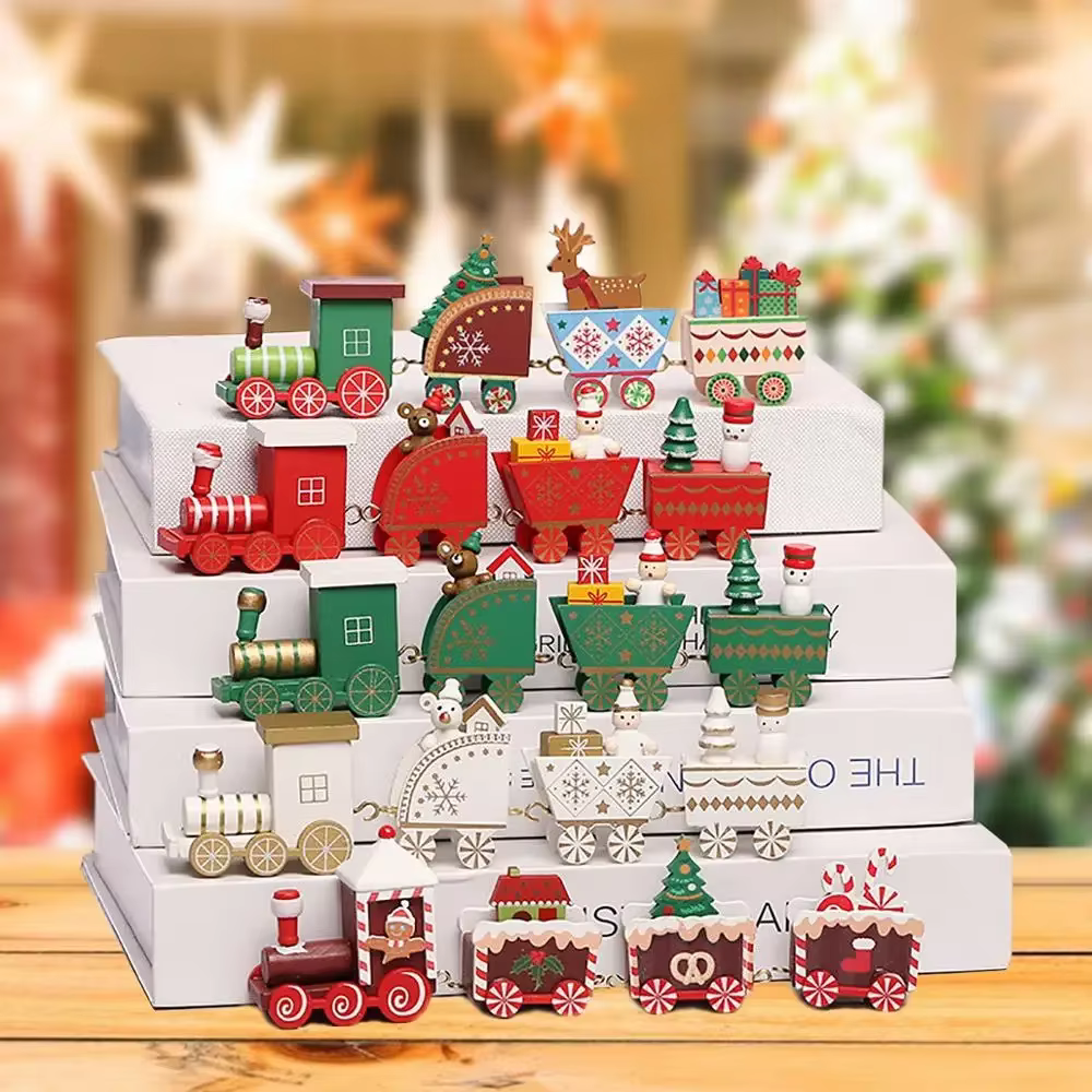 Train de noël décorations de joyeux noël pour la maison 2025 ornement de noël cadeaux de noël joyeux nouvel an 2026 cadeaux