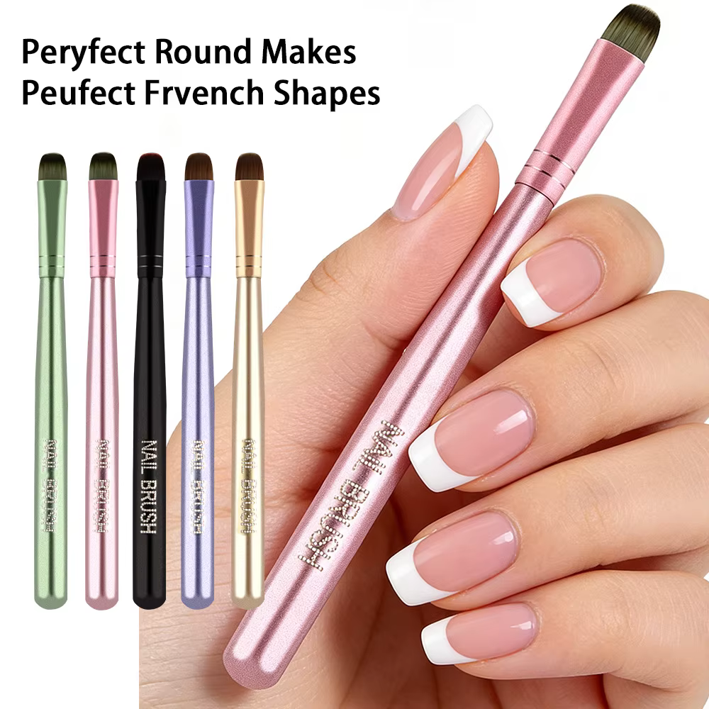 5 stylos pinceaux à ongles de couleurs variées pour la photothérapie