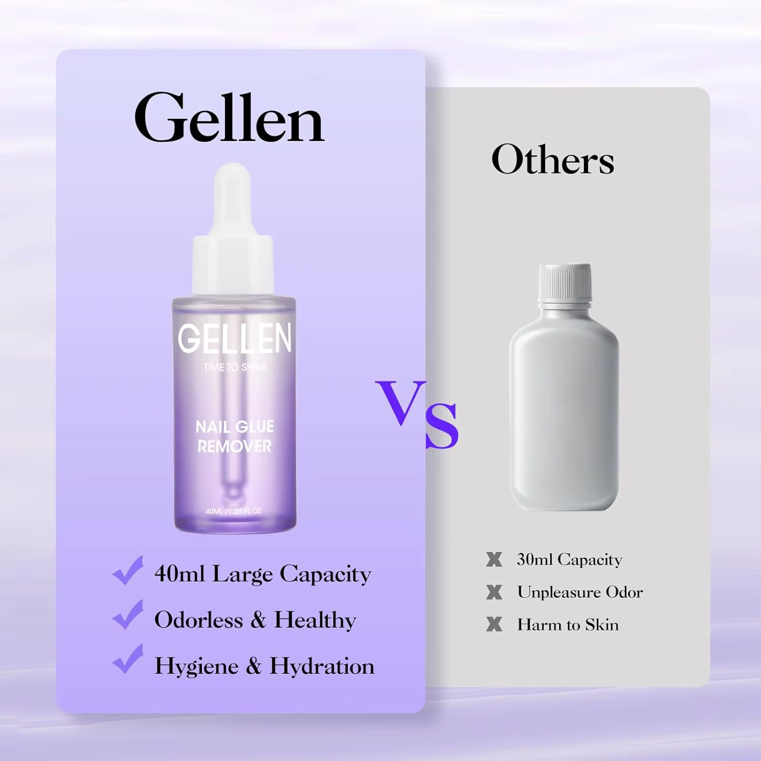 Dissolvant de colle à ongles 40ML pour faux ongles et capsules