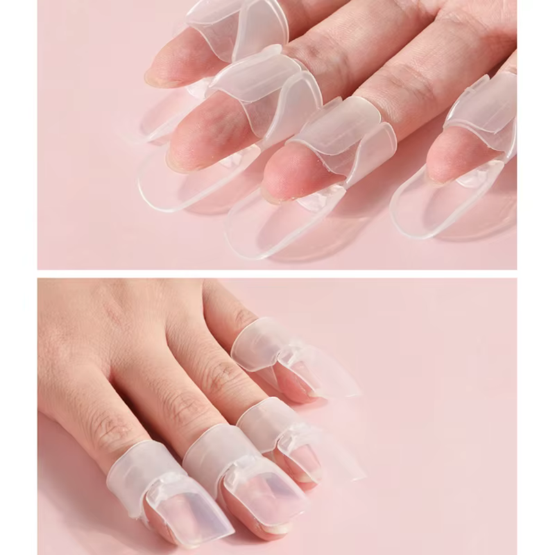 Lot de 10 protections transparentes pour doigts de manucure
