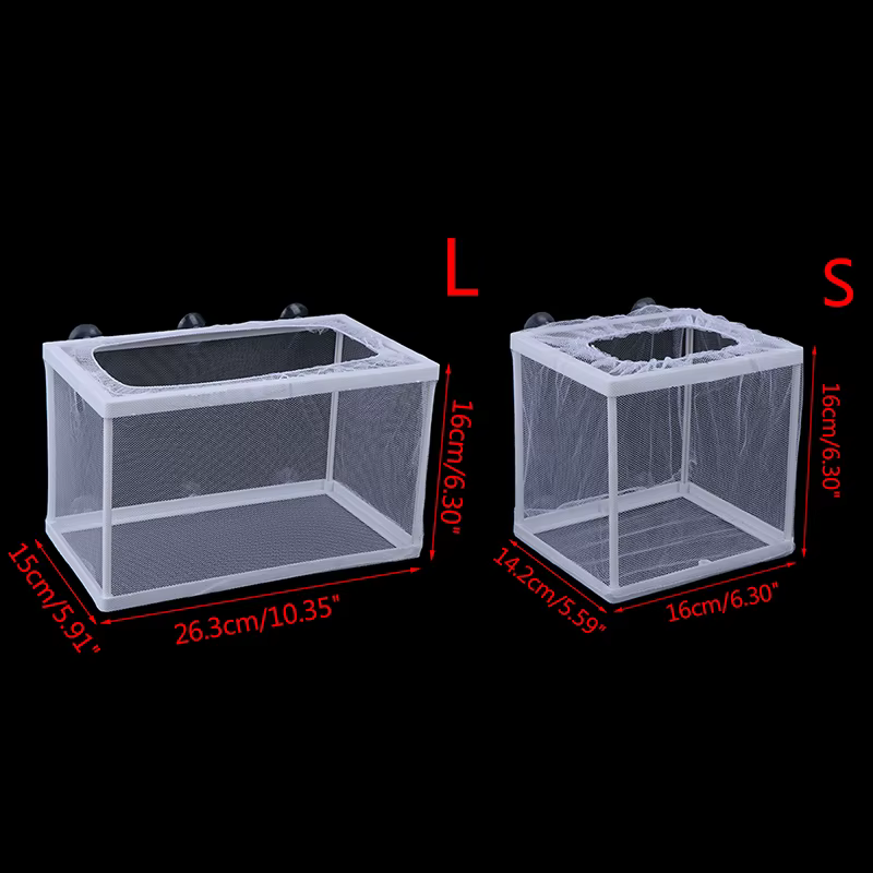 Filet d'incubateur d'élevage de poissons, boîte d'isolation suspendue pour Aquarium
