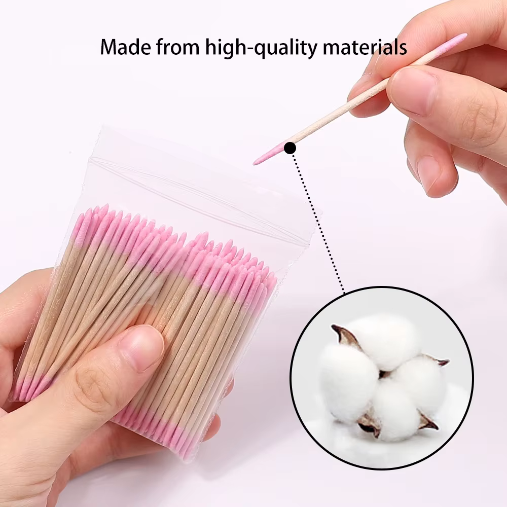 Coton-tige pour ongles en bois