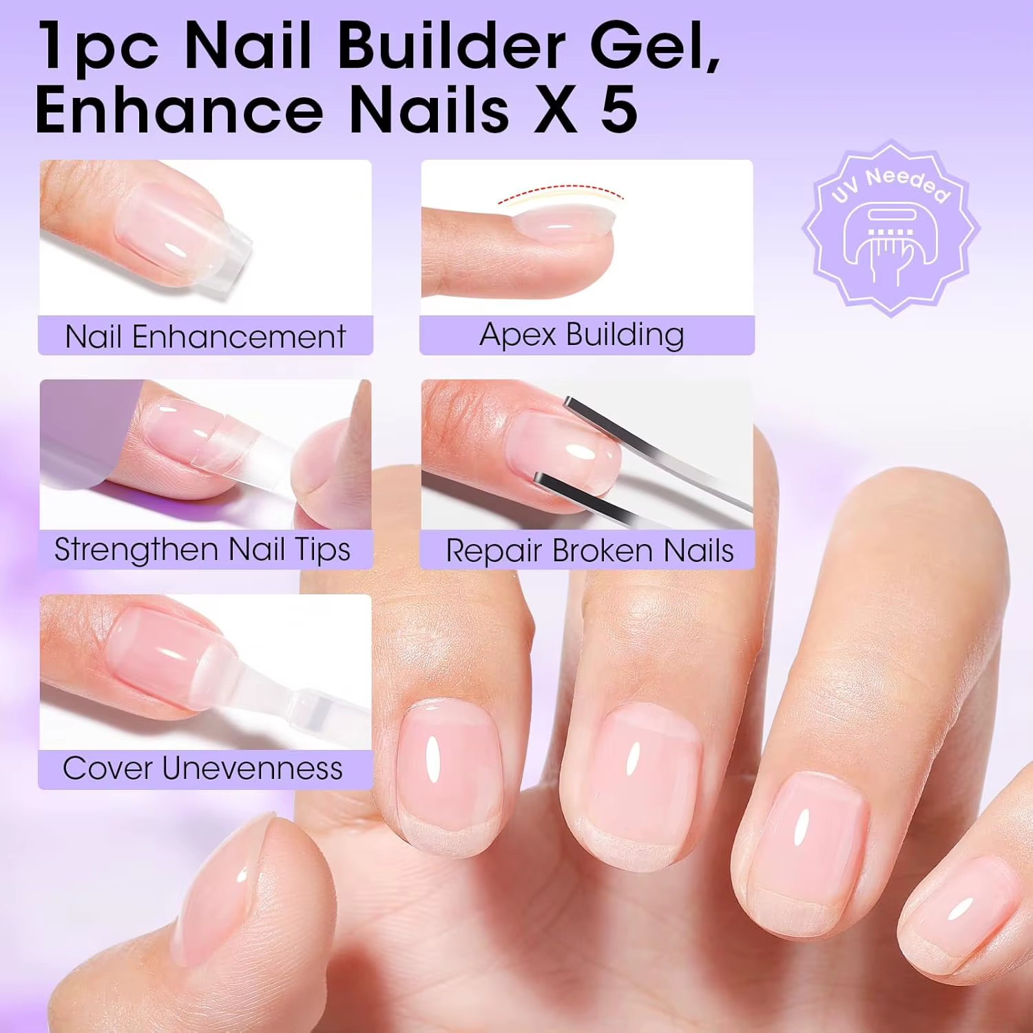 GELLEN Builder Gel pour ongles 18ml Extension claire Gel dur tremper longue durée UV durci